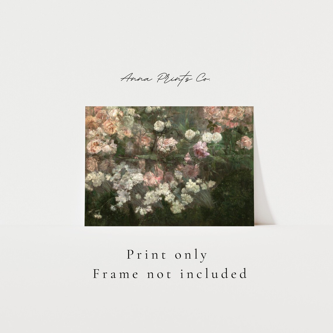 Victorian Rose Garden Abstract Art Print, Cottagecore - Image 3