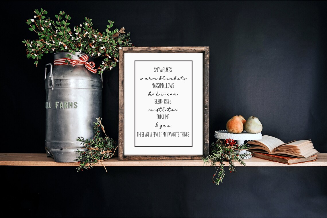 Snowflakes Warm Blankets My Favorite Things Christmas Wall Art