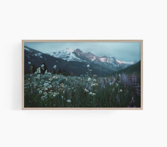 Frame Tv Art Summer Landscape Mountain Range Frame Tv Art Moody Frame Tv Art Landscape Landscape Frame Tv Art Frame Art