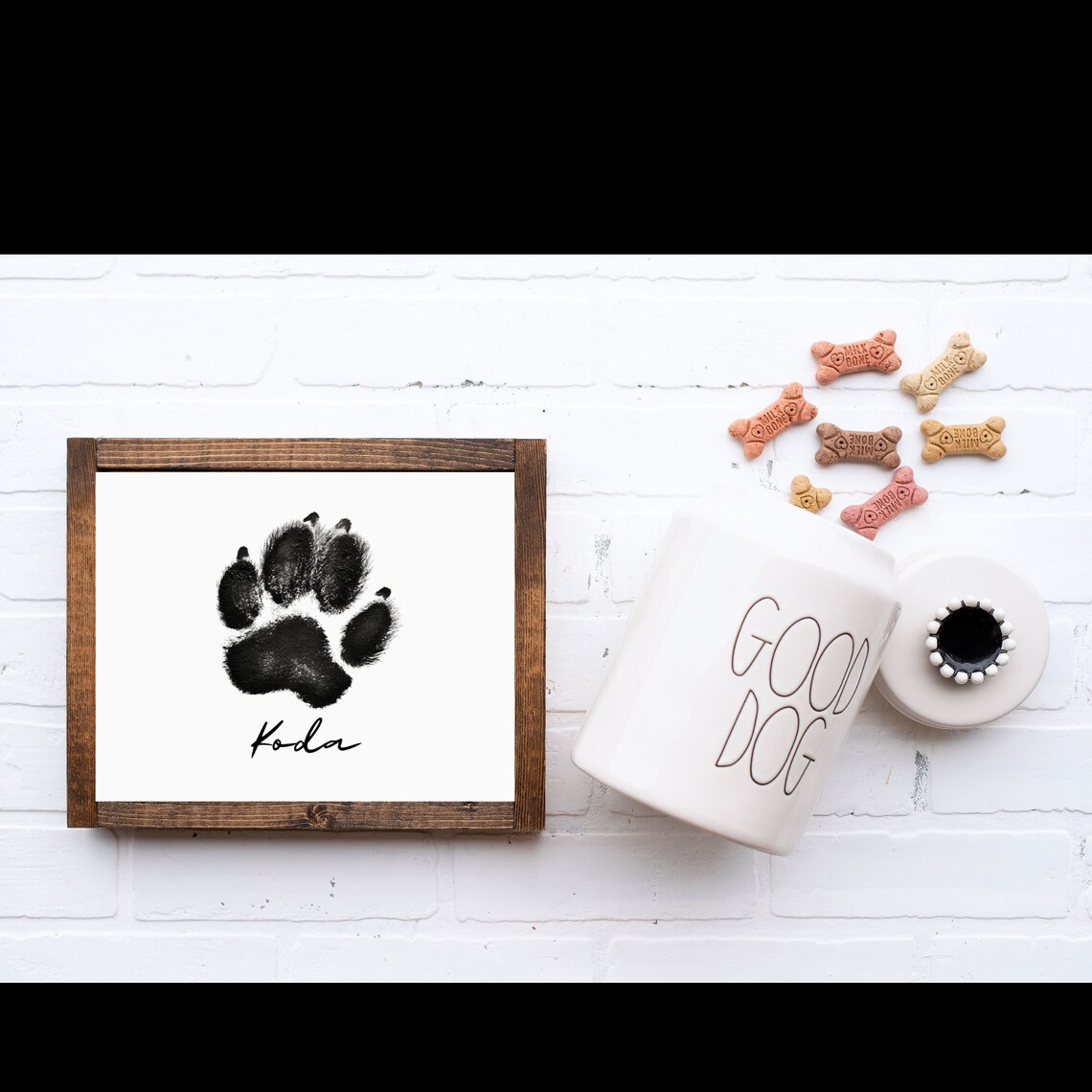 Personalized Dog Paw Mark with Name Koda Pet Memorial Poster - Image 2