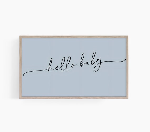 Baby Shower Frame TV Art for Boy Shower Decor