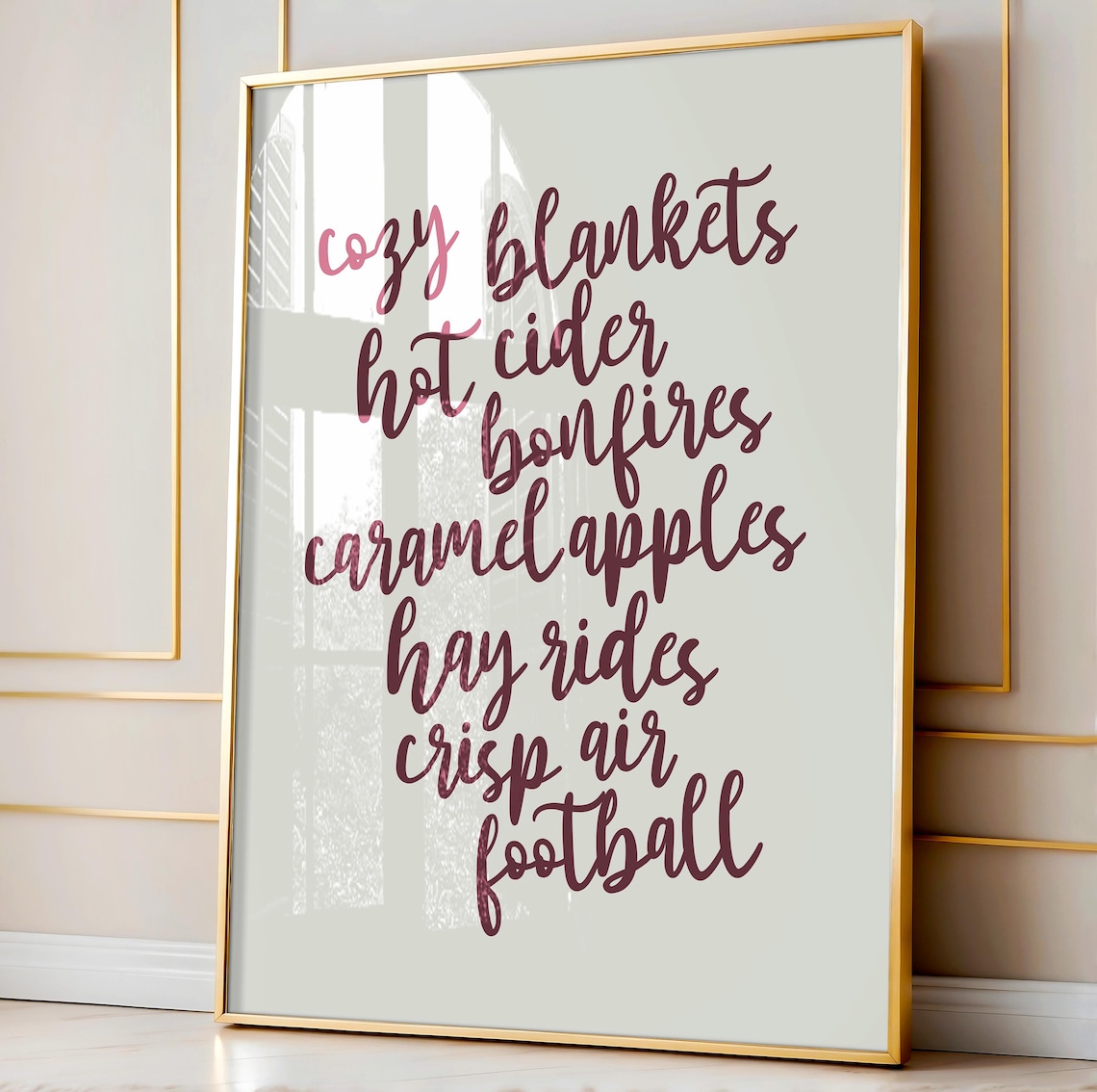 Fall Sayings Typography Print, Fall Decor