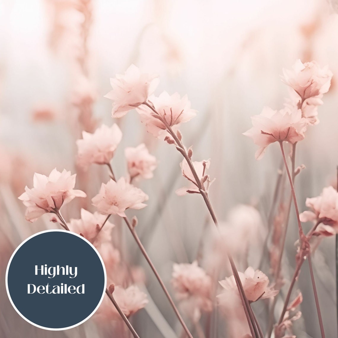 Wildflower Frame Tv Art Frame Tv Art Pink Wildflower Tv Art Country Wildflower Field Frame Tv Art Farmhouse Tv Art - Image 3