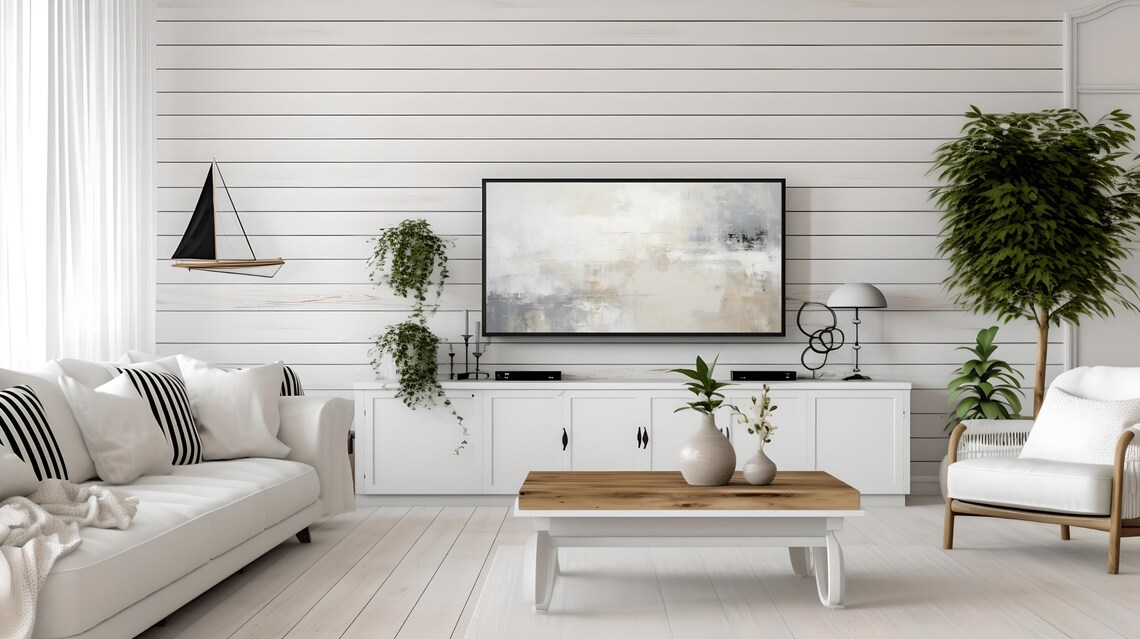 Neutral Gray White Beige Abstract Minimalist Painting Poster - Image 2