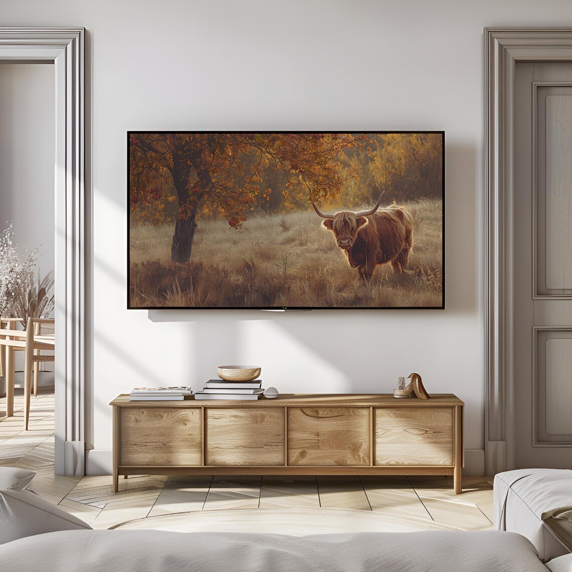 Highland Cow Art Print, Country Farmhouse Decor - Image 2