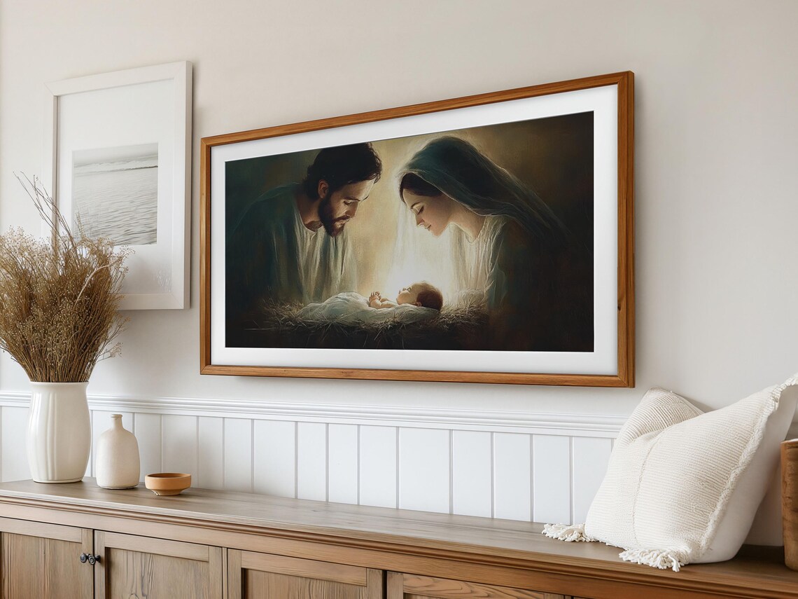 Frame Tv Birth Of Jesus Holiday Poster Print - Image 2