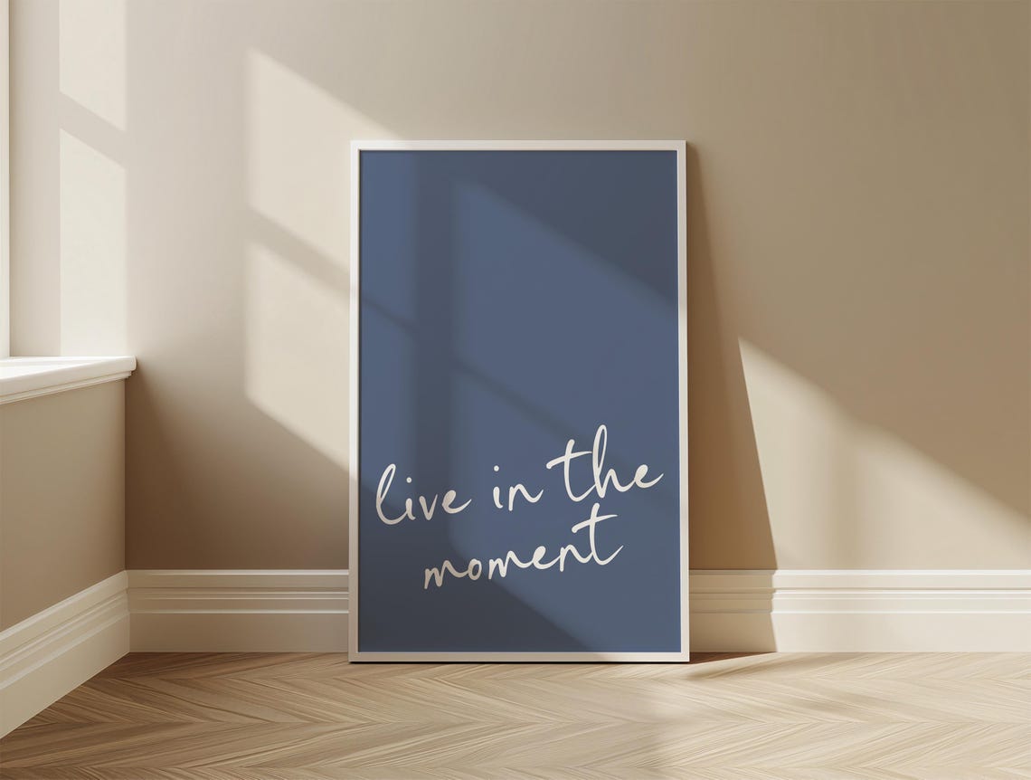 Live In The Moment Poster Coastal Cowgirl Print Girly Western Wall Art Aesthetic Apartment Art Trendy College Dorm Decor S153 - Image 3