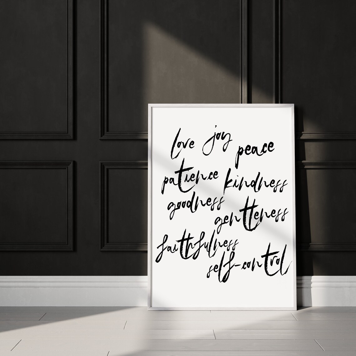 Fruit Of The Spirit Faith Calligraphy Scripture Words Art Poster - Image 3