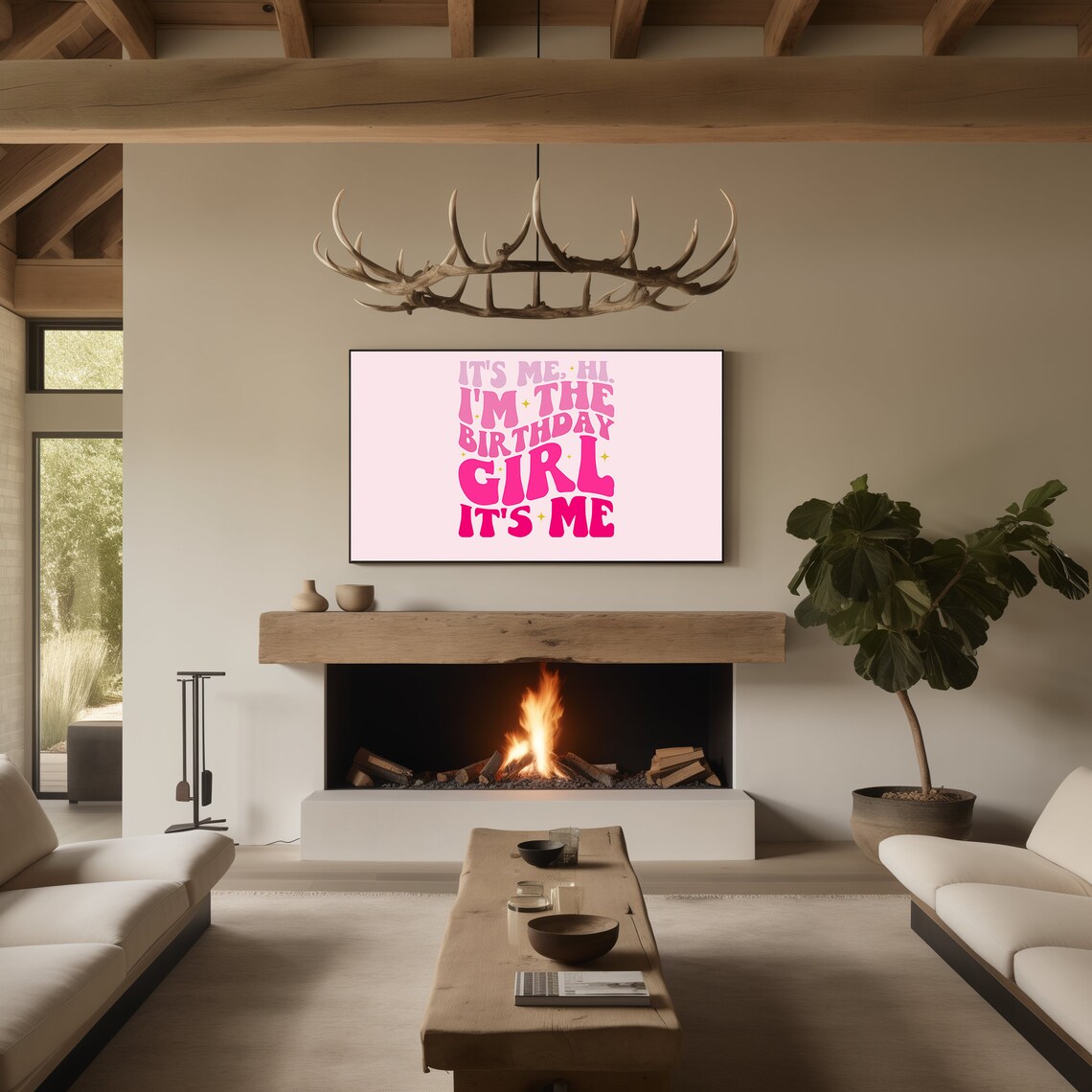 Happy Birthday Frame TV Art, Gift for Girls - Image 3