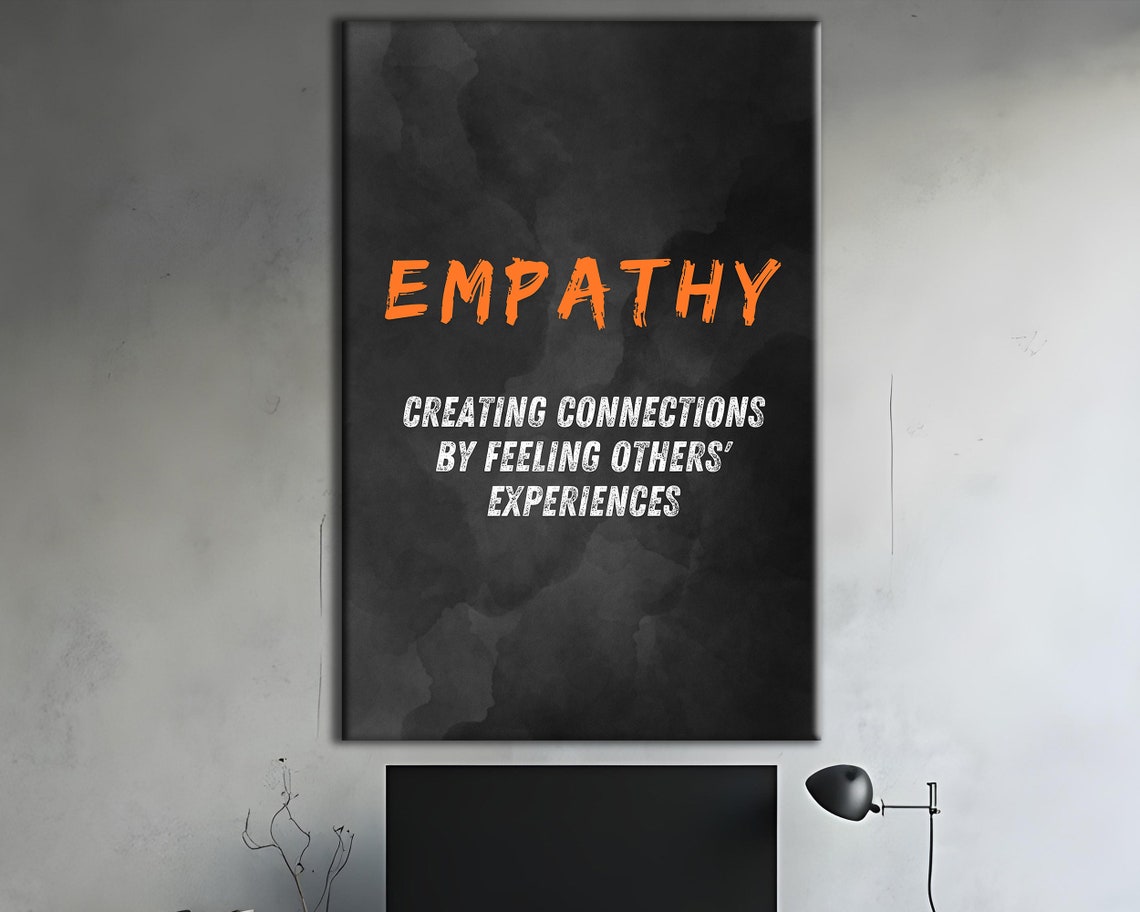 Empathy Orange Brushstroke Dictionary Definition Motivational Poster