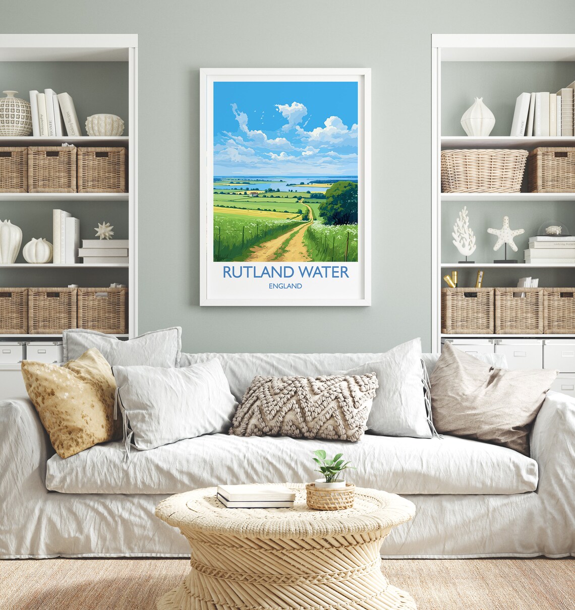 Rutland Water Travel Poster, Reservoir Wall Art Print - Image 4