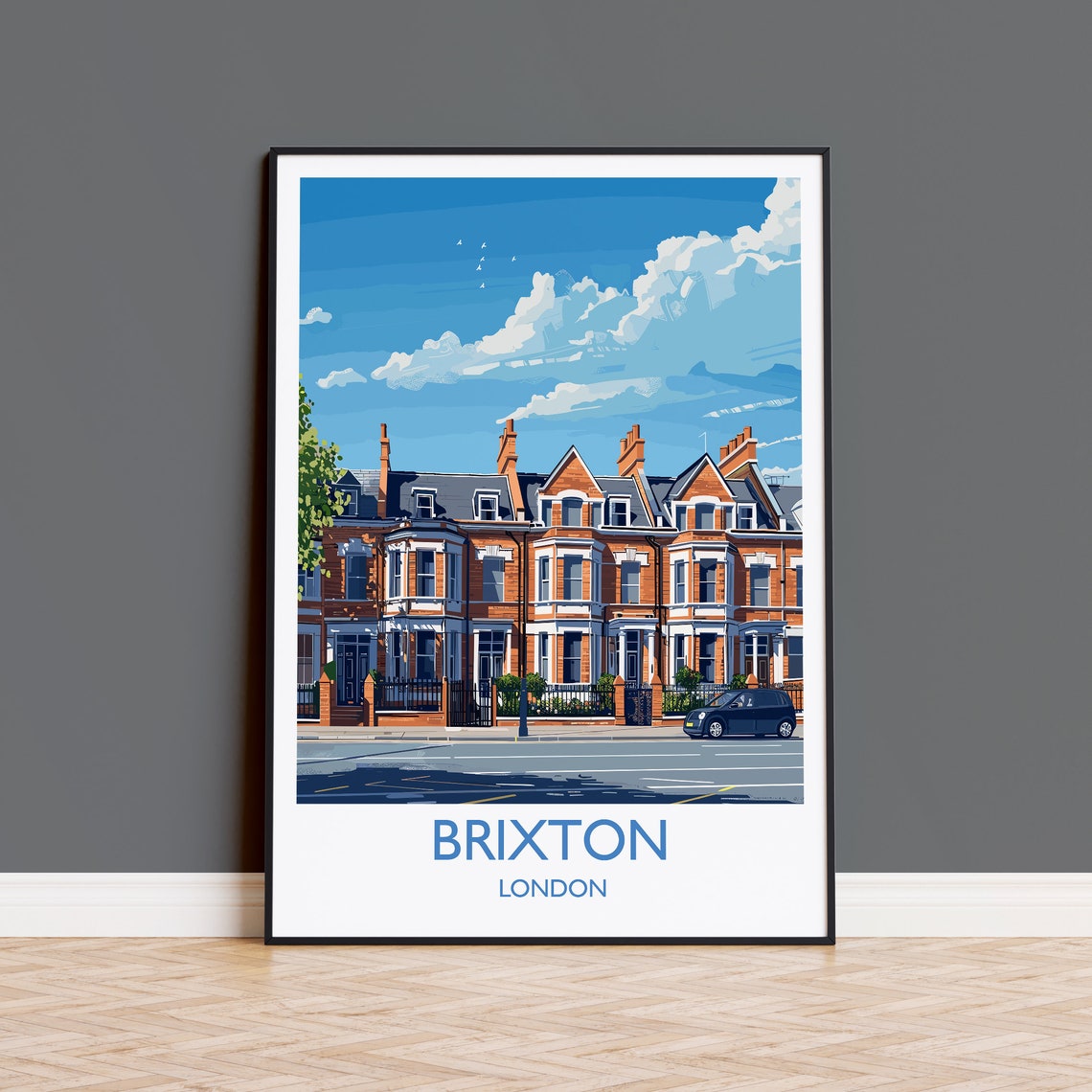 Brixton Travel Poster Travel Print Of Brixton London Poster Brixton Art Gift London Art Lovers Uk Travel Gift