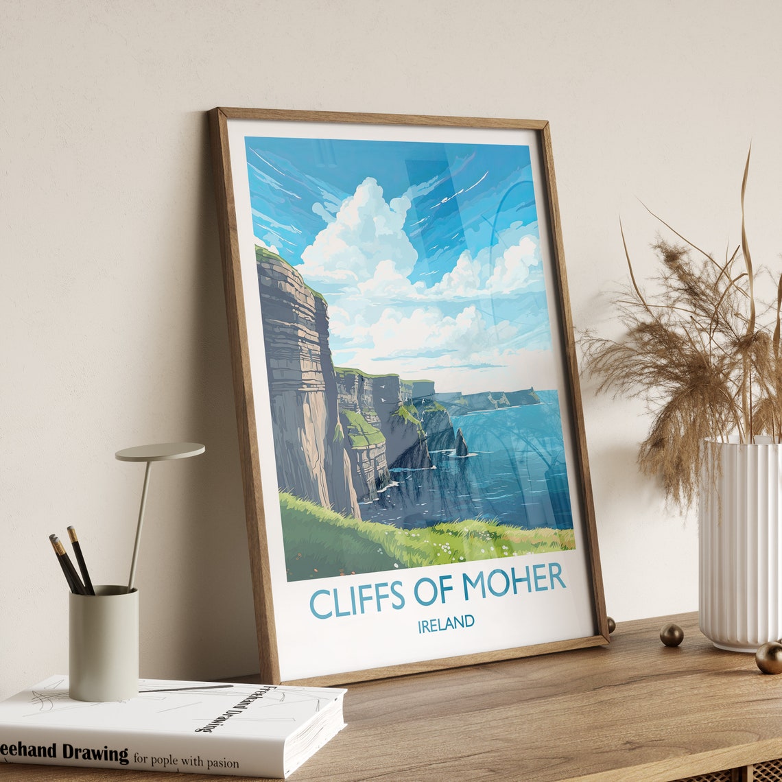 Cliffs of Moher Ireland Towering Sea Cliffs Ocean Travel Poster - Image 3