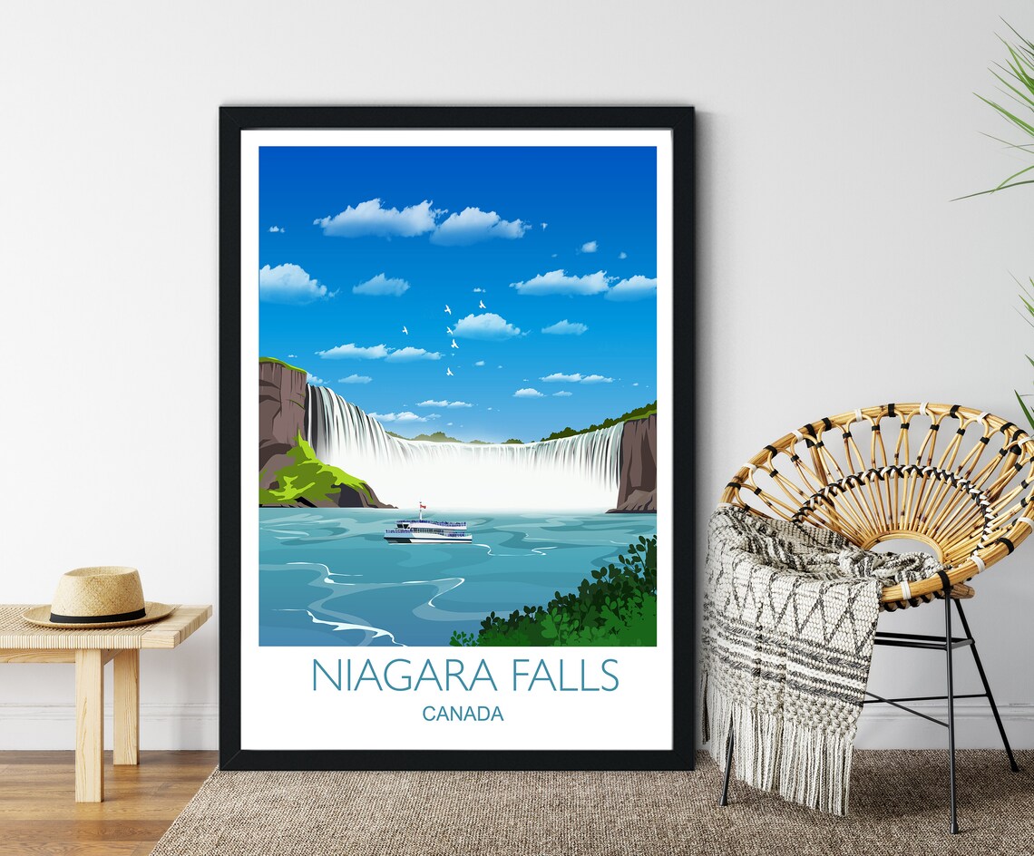 Niagara Falls Travel Poster, Ontario Canada