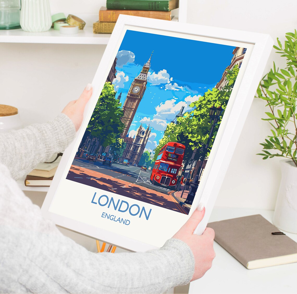 London Travel Poster, Big Ben Art for London Lovers - Image 3