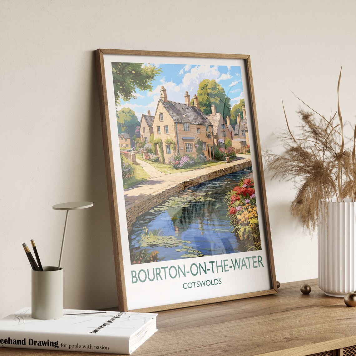 Bourton On The Water Travel Poster, Cotswolds England - Image 3