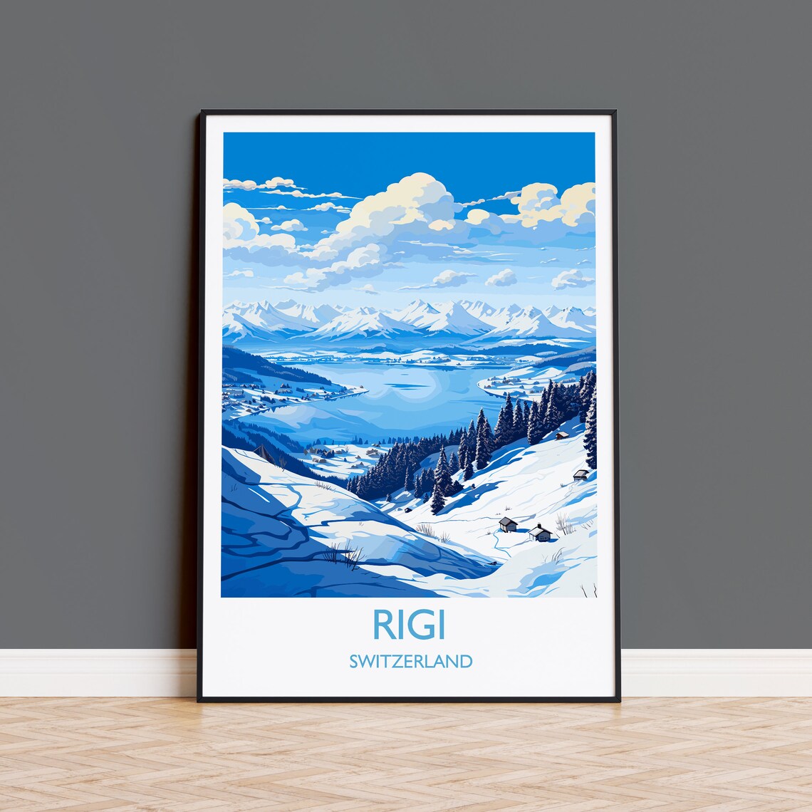Rigi Wall Art Travel Poster Travel Print Of Rigi Ski Poster Rigi Art Gift Switzerland Alps Art Travel Lovers Gift