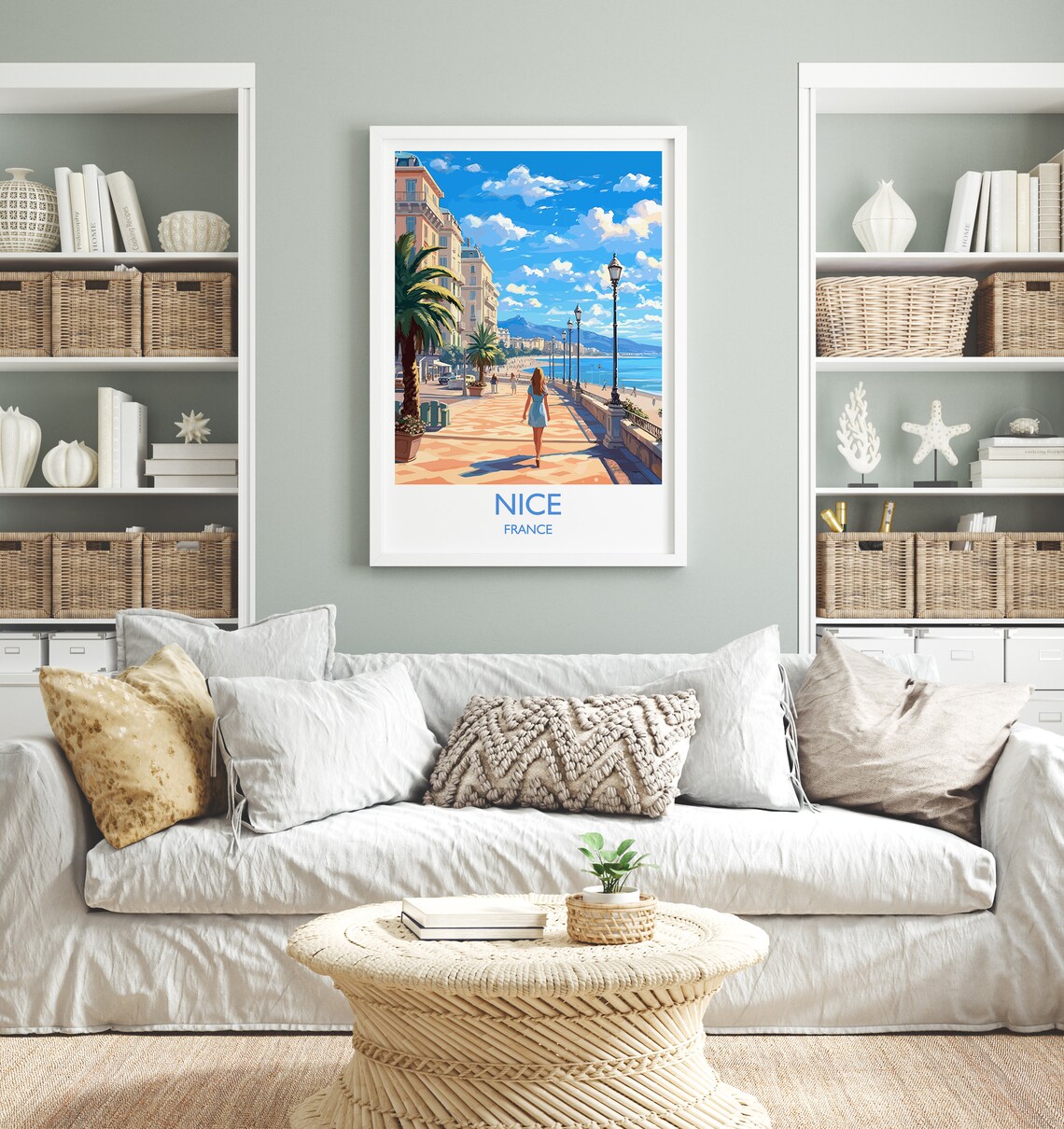 Nice France Travel Poster, Europe Art Print - Image 3