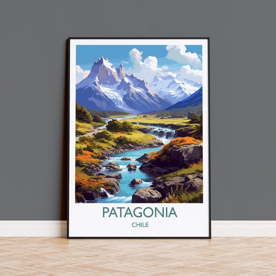 Patagonia Travel Print Travel Poster Of Patagonia Chile South America Patagonia Gift
