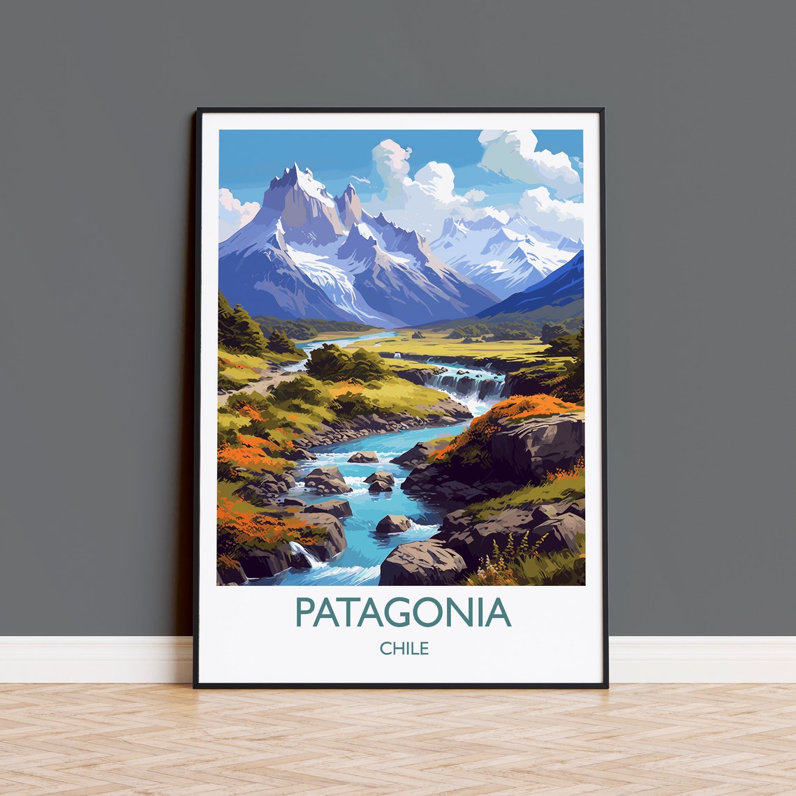 Patagonia Travel Print Travel Poster Of Patagonia Chile South America Patagonia Gift