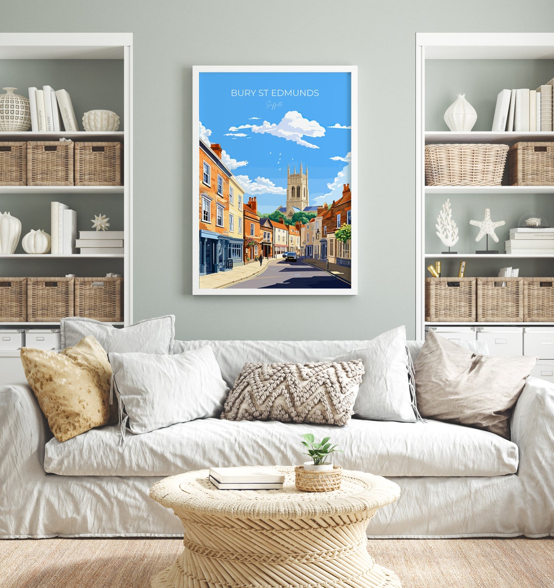 Bury St Edmunds Travel Print Travel Poster Of Bury St Edmunds Suffolk England Suffolk Art Bury St Edmunds Gift - Image 3