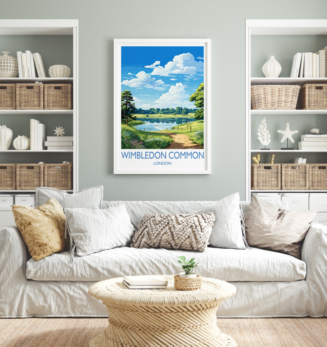 Wimbledon Common Travel Print Travel Poster Of Wimbledon Common London Poster Wimbledon Common Art Gift London Art Lovers Uk Travel Gift - Image 4