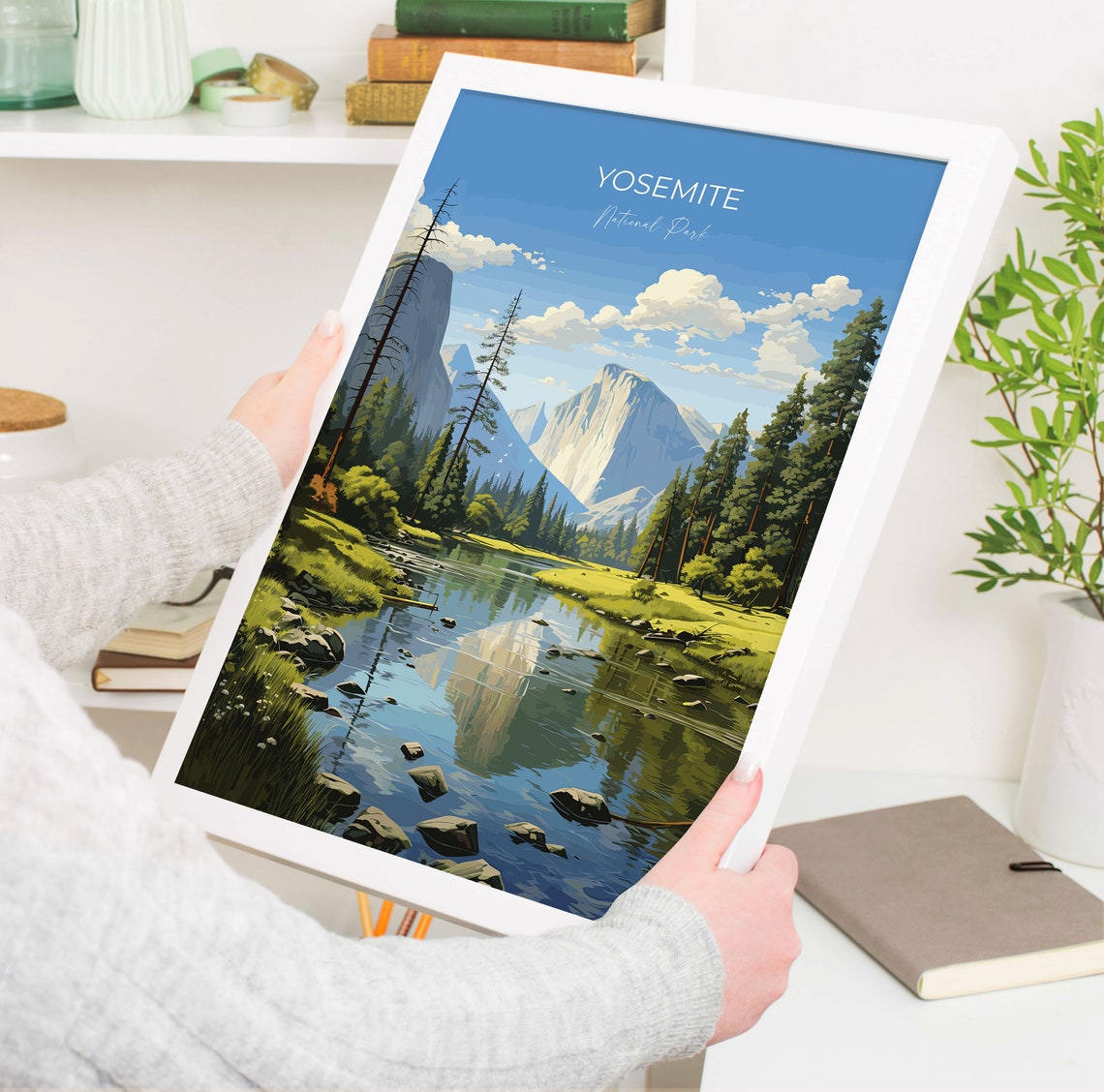 Yosemite Travel Poster Wall Art Travel Print Of Yosemite National Park Art Yosemite Gift Colorado Usa Travel Wall Art Gift - Image 5