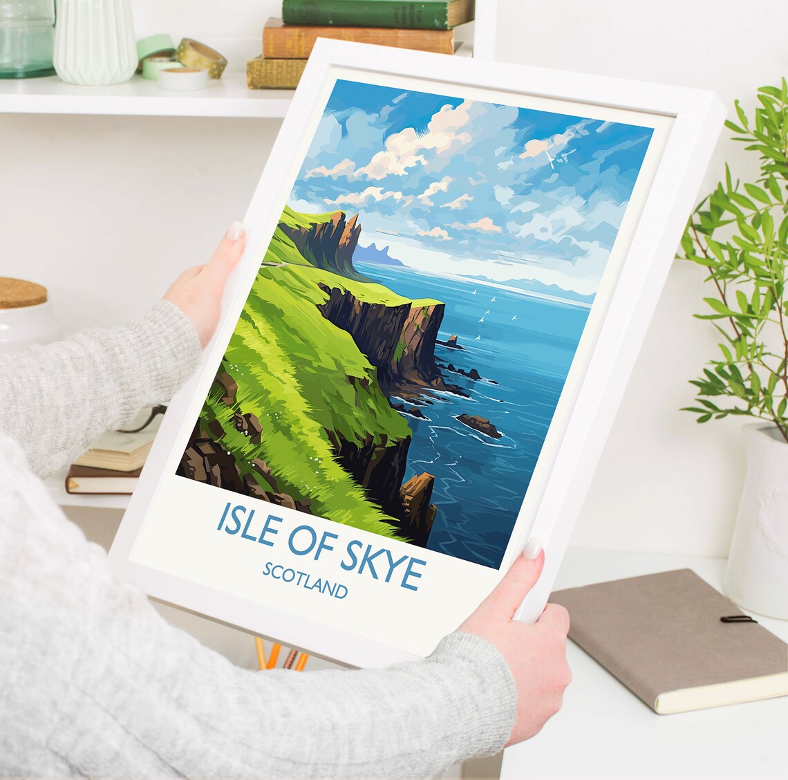 Isle of Skye Scotland Green Sea Cliffs Stunning Coast Travel Poster - Image 5