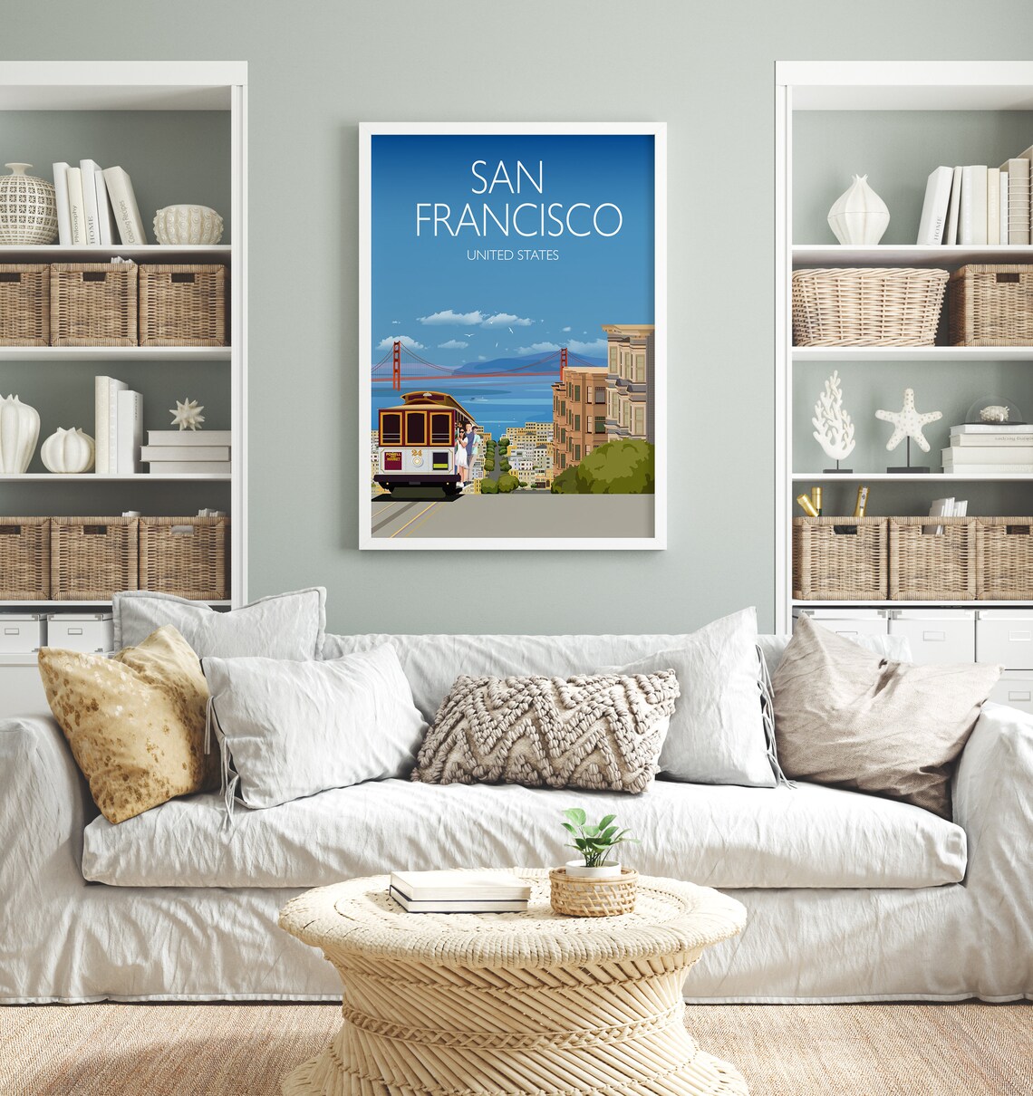 San Francisco Travel Poster, USA Travel Wall Print - Image 2