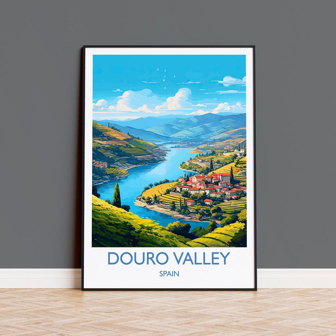 Douro Valley Travel Poster, Wine Region Art Print