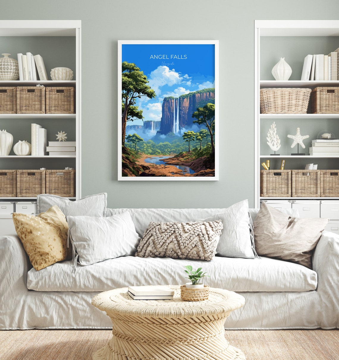 Angel Falls Print Travel Poster Of Angel Falls Venezuela Art Angel Falls Art Gift South America Gift Travel Gift - Image 4