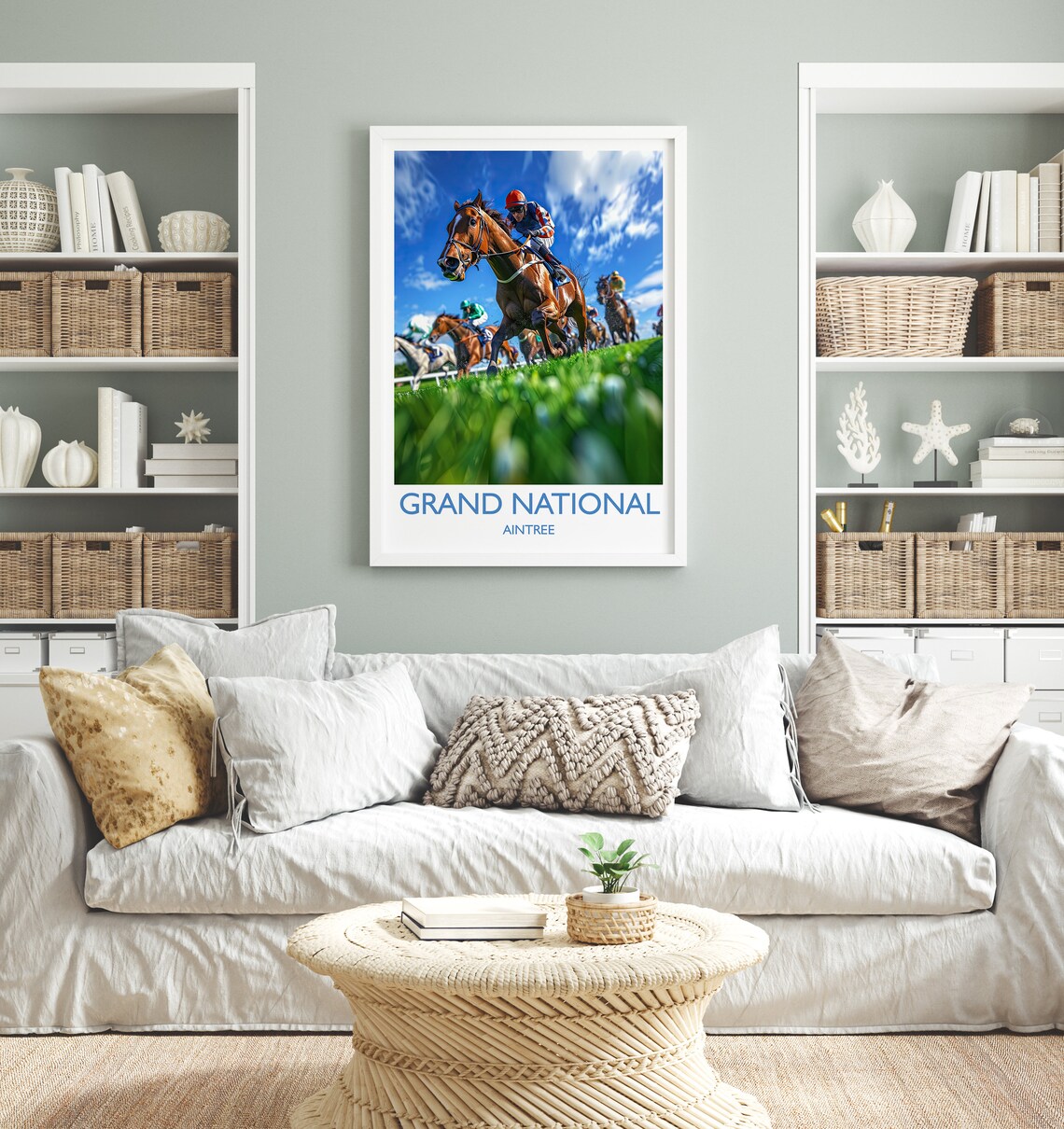 Grand National Aintree Horse Racing Finish Line Photo Style Poster - Image 4