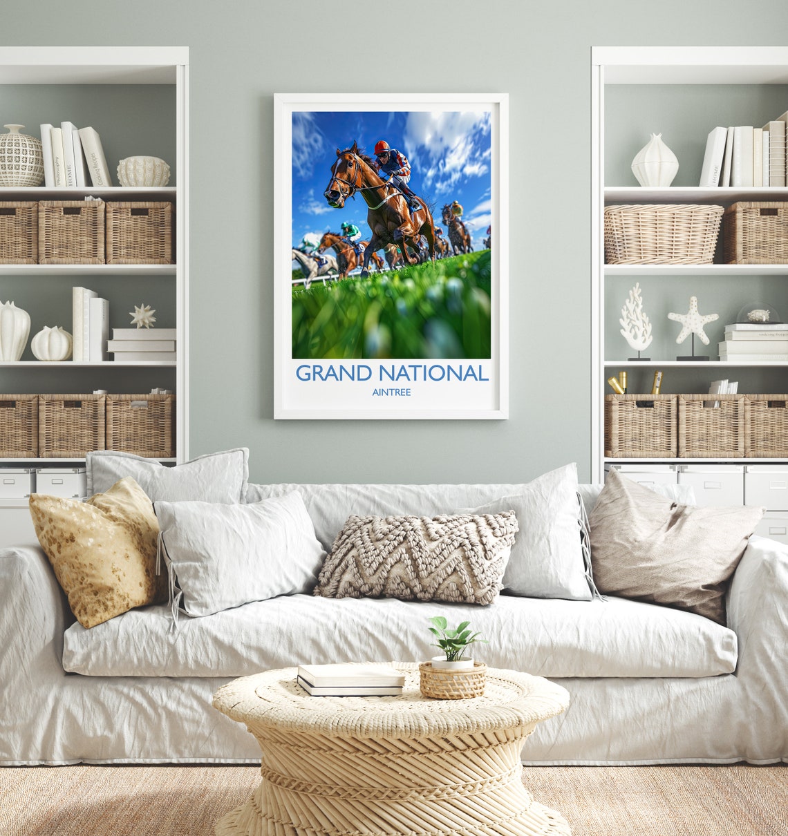 Grand National Travel Poster Wall Art Travel Print Of Aintree Merseyside England Grand National Horse Race Art Gift England Art Gift - Image 4