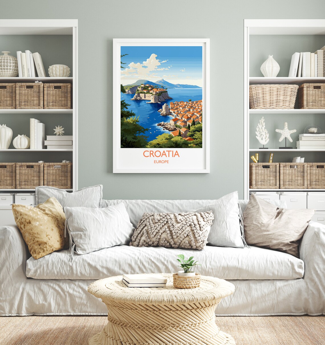 Croatia Travel Poster, Dalmatian Coast Art Print - Image 4