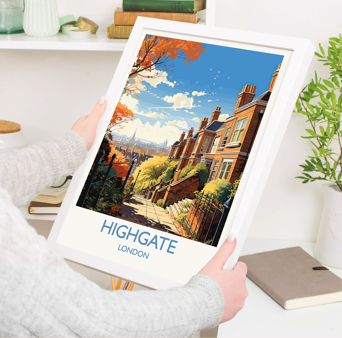 Highgate London Travel Poster, Vintage Travel Print - Image 5