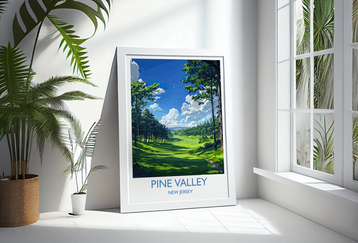 Pine Valley New Jersey Golf Course Pine Fairway Vintage Poster - Image 3
