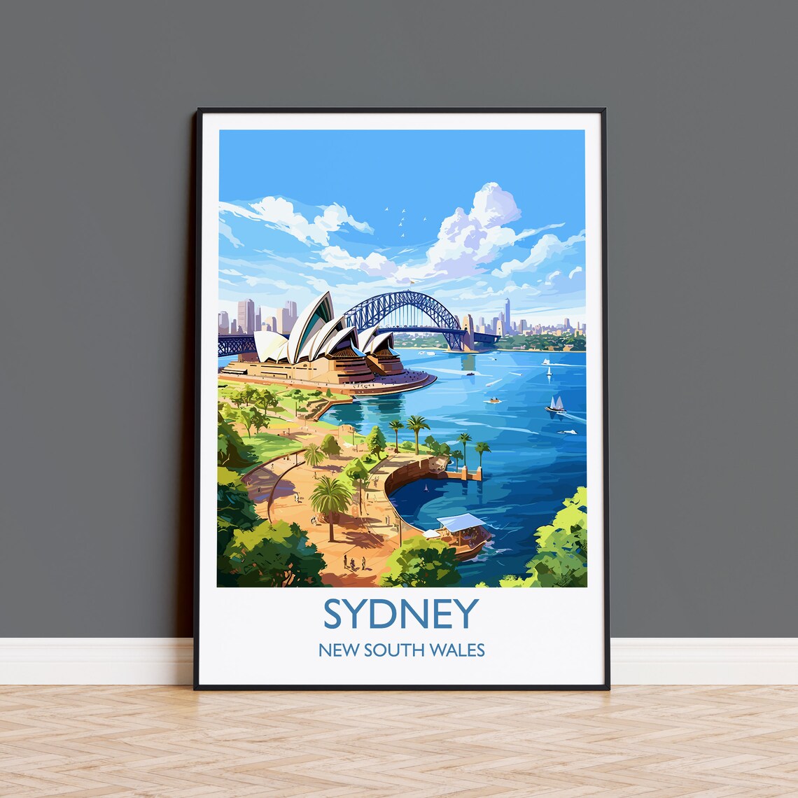 Sydney Travel Poster, New South Wales, Australia