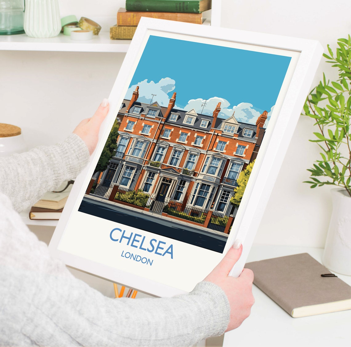 Chelsea Travel Poster Wall Art Travel Print Of Chelsea London Poster Chelsea Gift Chelsea Art London Art Uk Travel Gift - Image 5