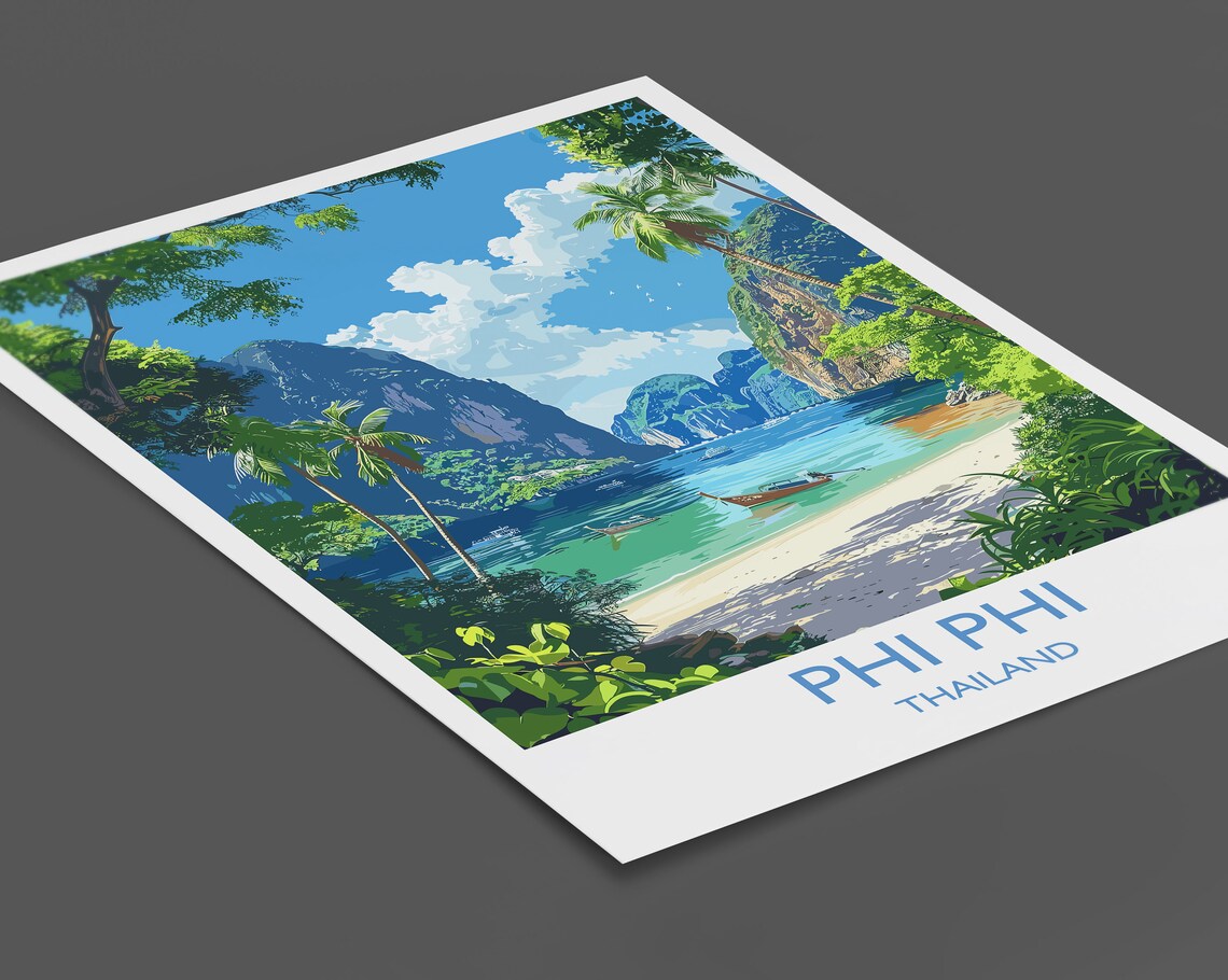 Phi Phi Travel Poster, Thailand Island Landscape - Image 2