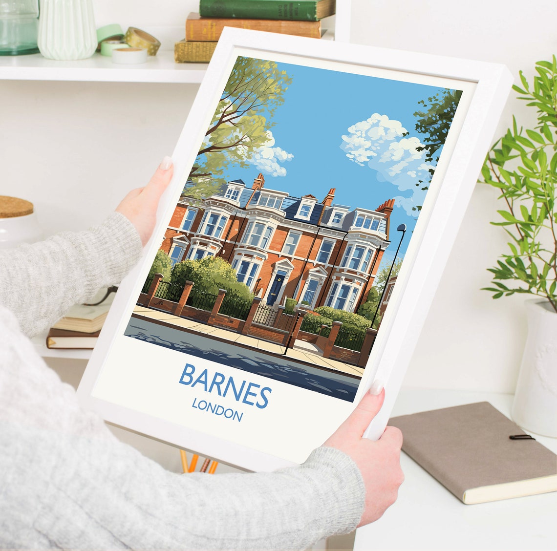 Barnes Travel Poster Travel Print Of Barnes London Poster Barnes Gift Barnes Art London Art Uk Travel Gift - Image 5