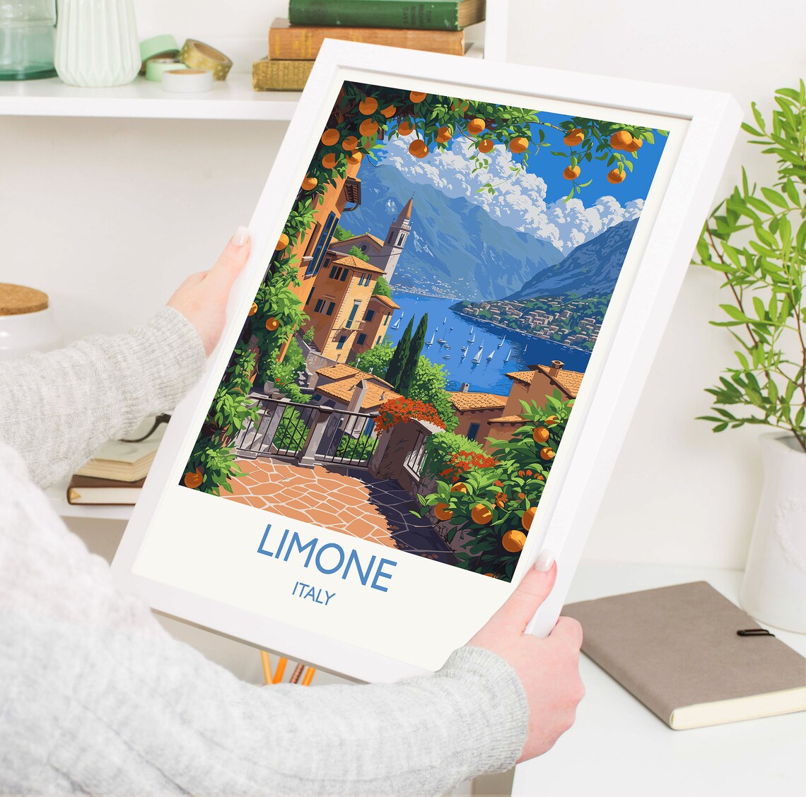 Limone Travel Poster, Lake Garda Italy Art Print - Image 5