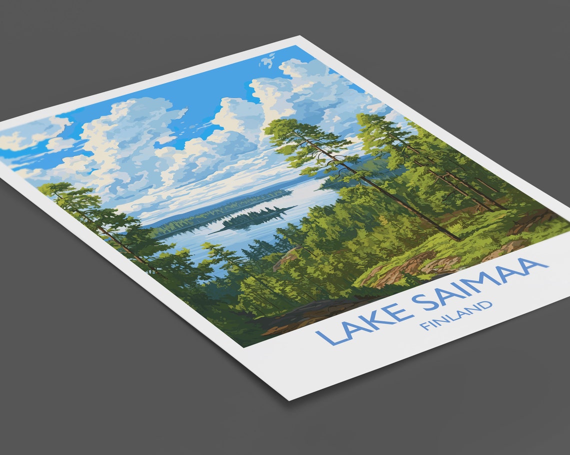 Lake Saimaa Finland Pine Forest Lakeland Islands Scenic Poster - Image 2