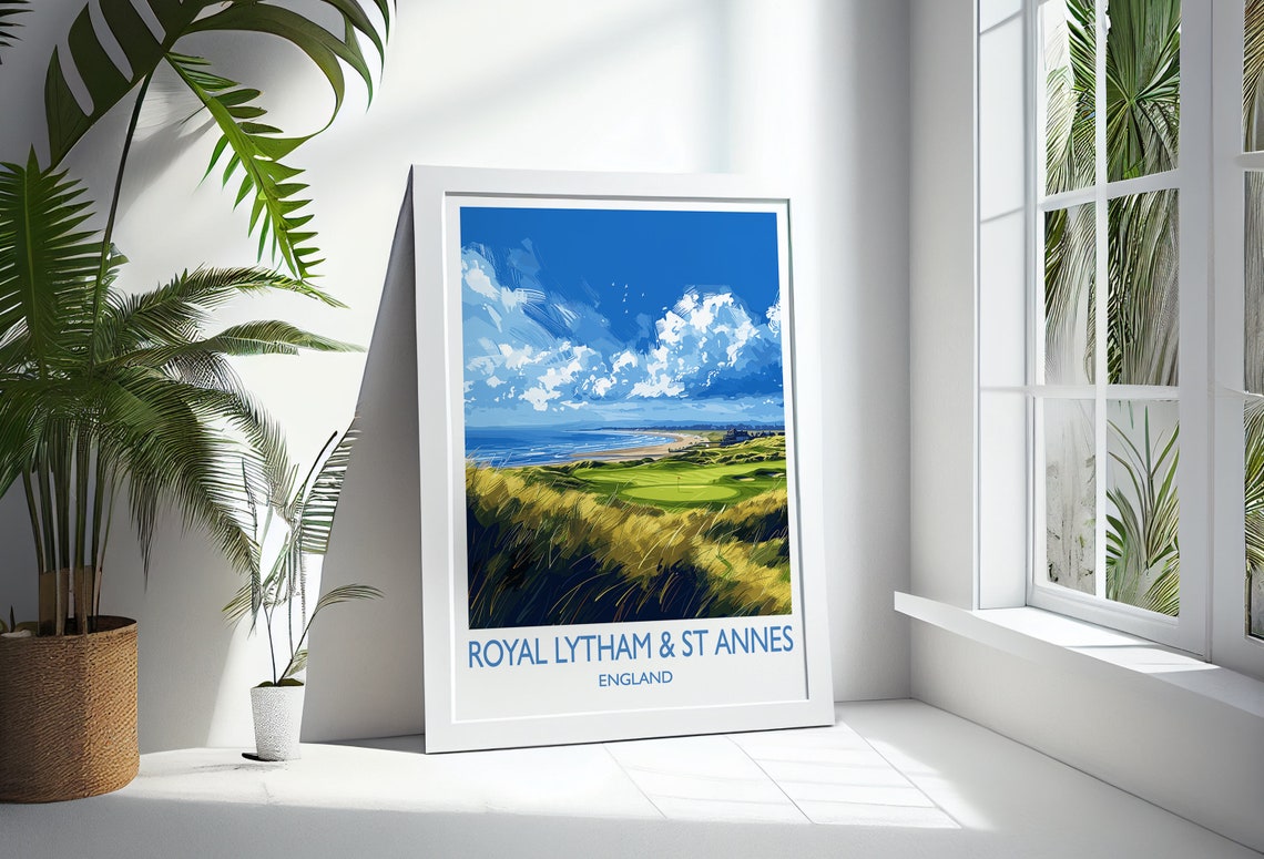 Royal Lytham & St Annes England Seaside Links Golf Vintage Poster - Image 3