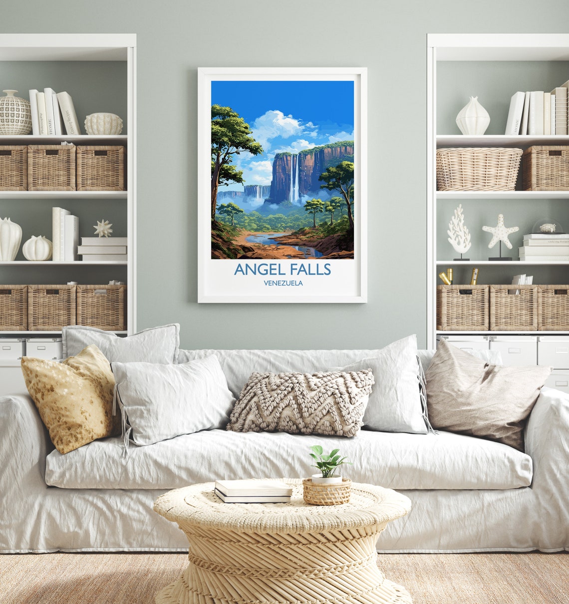 Angel Falls Print Travel Poster Of Angel Falls Venezuela Art Angel Falls Art Gift South America Gift Travel Gift - Image 4