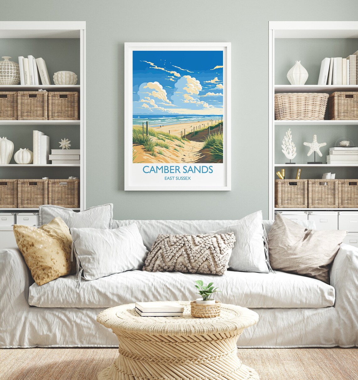 Camber Sands Vintage Travel Poster, East Sussex - Image 4
