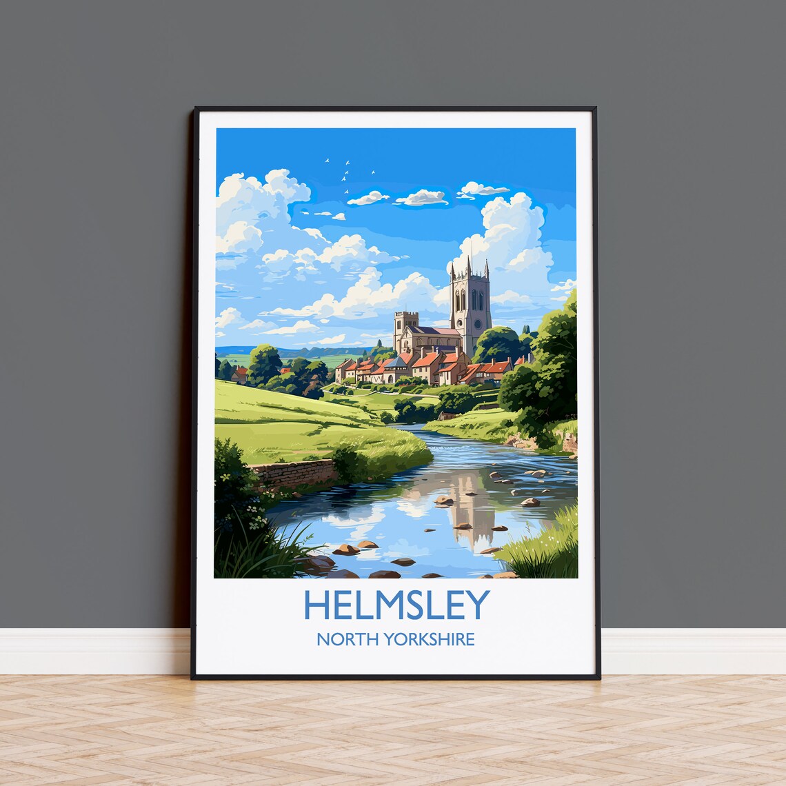 Helmsley Yorkshire Travel Poster, North Yorkshire