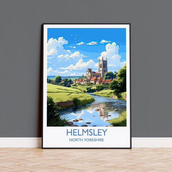 Helmsley Yorkshire Travel Poster, North Yorkshire
