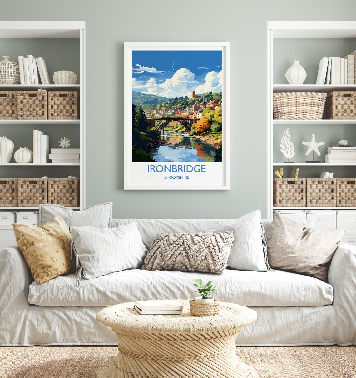 Ironbridge Shropshire Iron Bridge River Gorge Vintage Poster - Image 4