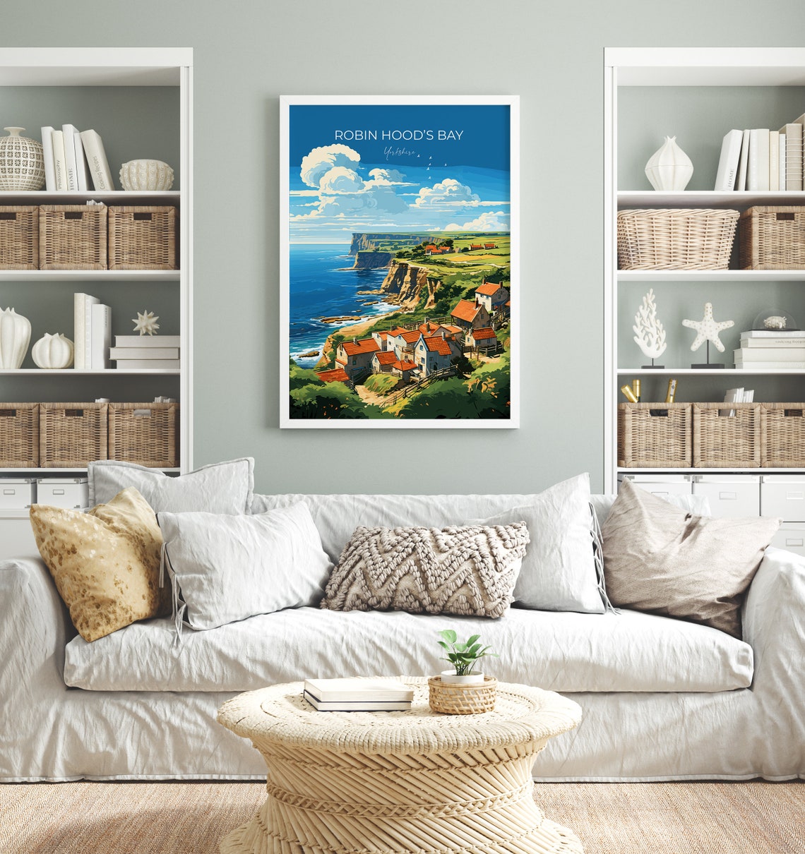 Robin Hoods Bay Print Travel Wall Art Travel Poster Of Robin Hoods Bay Robin Hoods Bay Art Print Yorkshire Wall Print Yorkshire Gift - Image 4