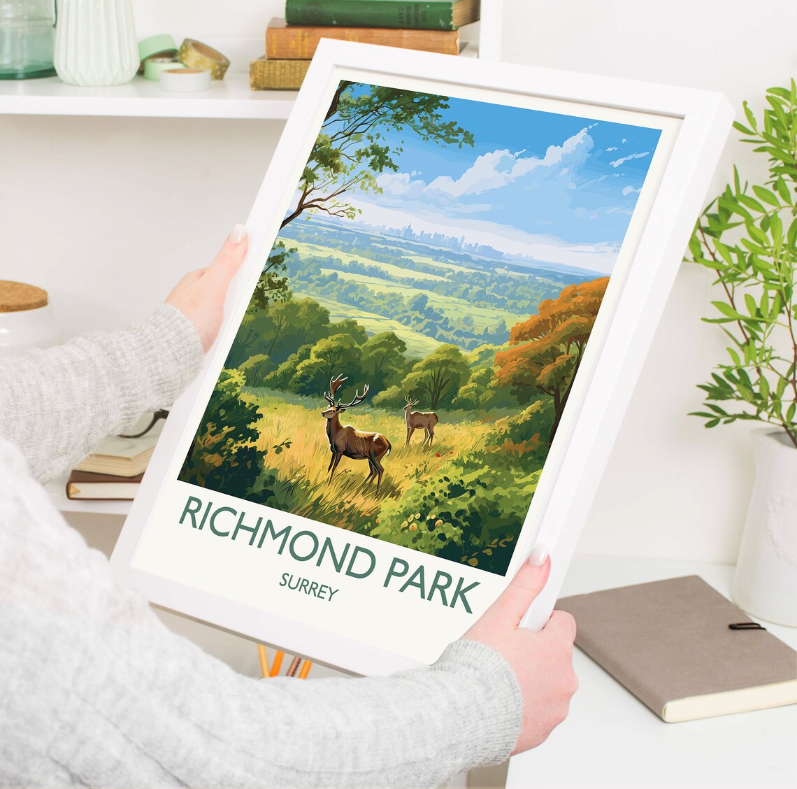 Richmond Park Surrey London Travel Poster - Image 5